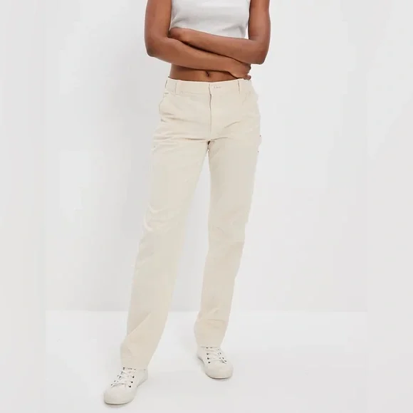 AE Stretch High-Waisted Straight Leg Carpenter Cargo Pant - Picture 1 of 6